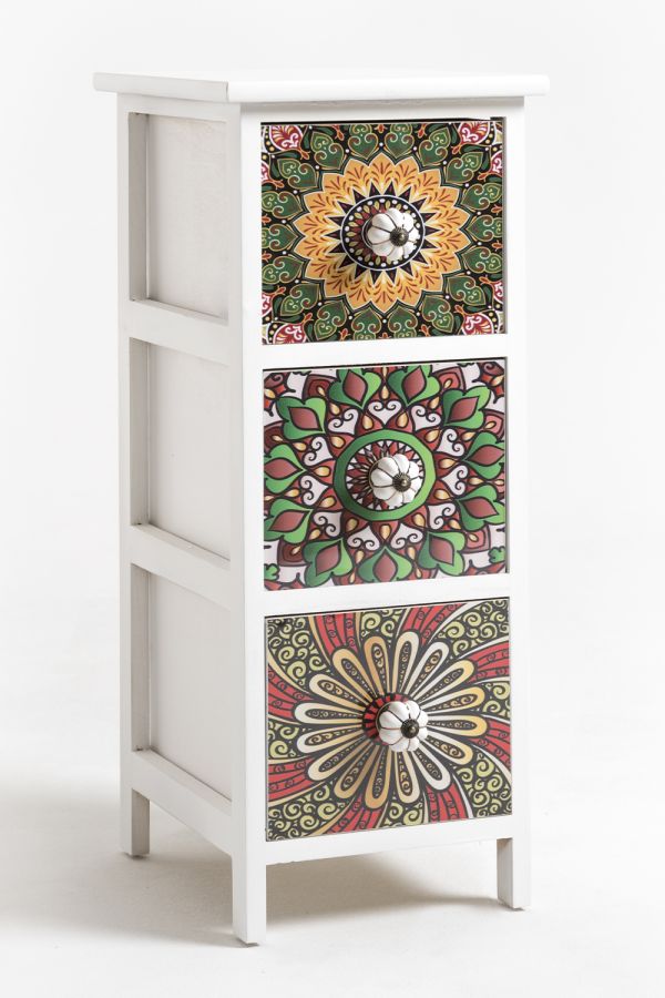 Cajonera Estrecha Mosaiko 3 Cajones