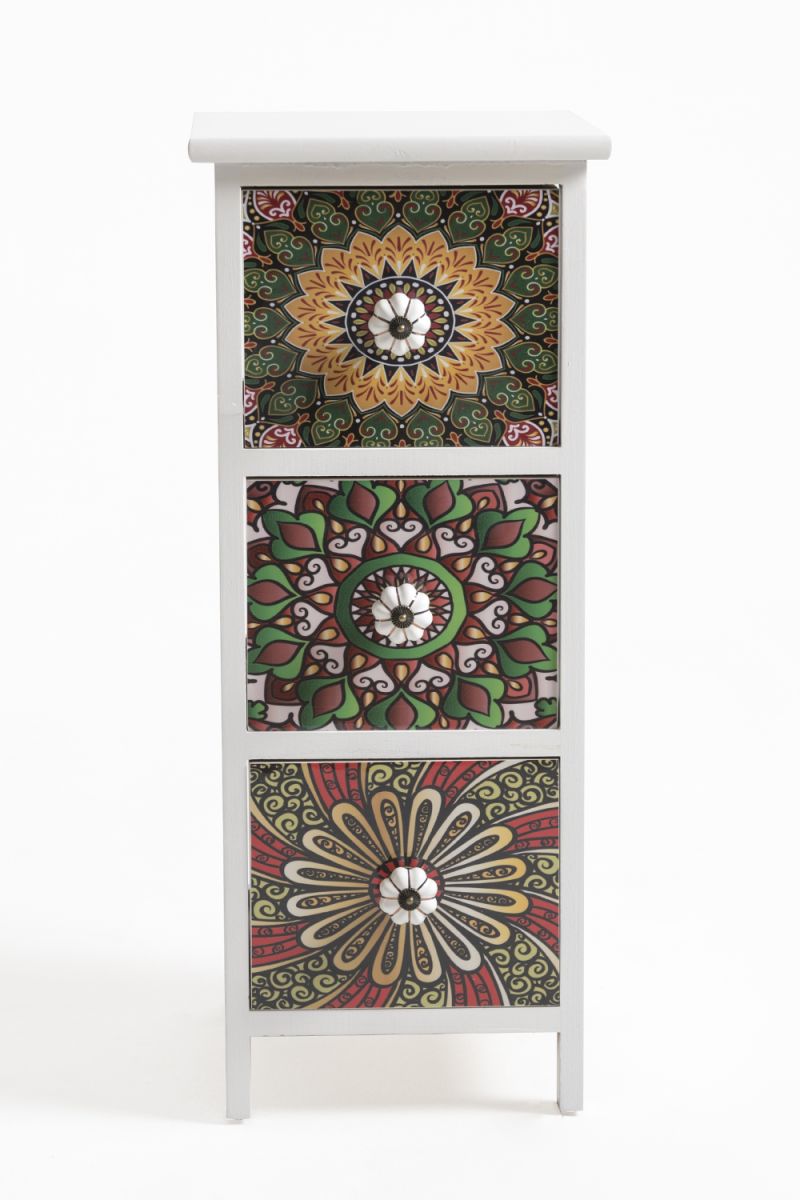 Cajonera Estrecha Mosaiko 3 Cajones