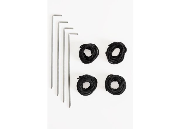 Pack 4 Piquetas y Cuerdas Carpas Eco - Accesorios Esenciales