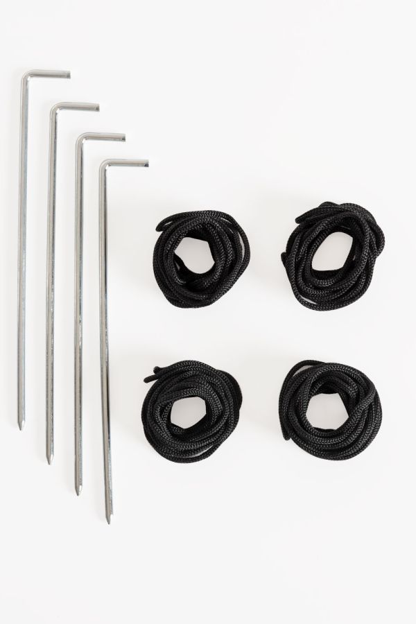 Pack 4 Piquetas con Cuerdas para Carpas Eco